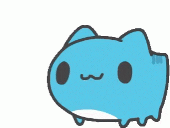 Cute Blue Cat In Love GIF