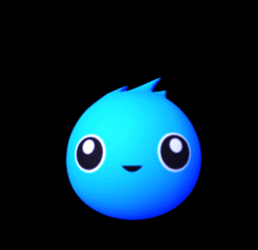 Cute Blue Sticker Heart Eyes GIF