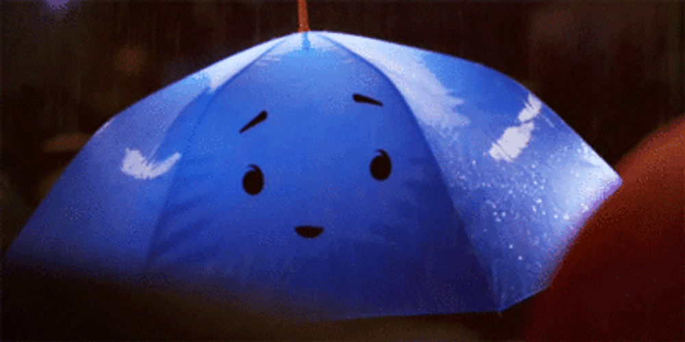 Cute Blue Umbrella GIF