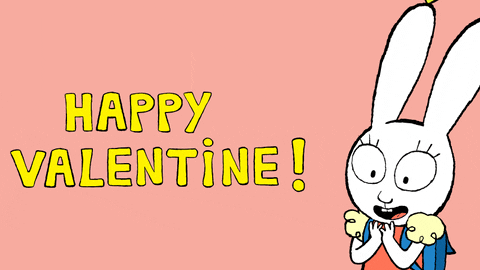 Cute Bunny Happy Valentine's Day GIF