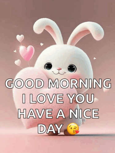 Cute Bunny Have A Good Day Love GIF