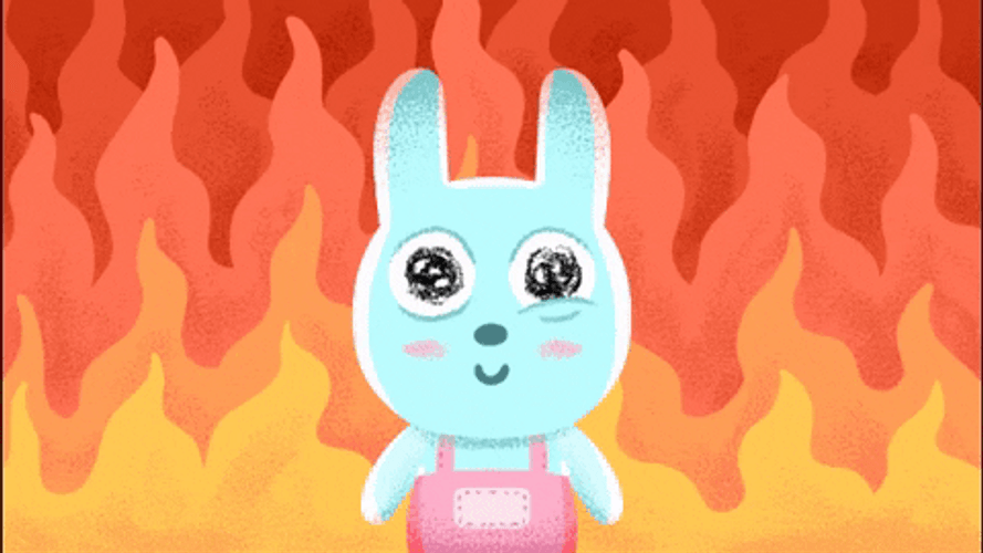 Cute Bunny Hell  Background Animation GIF