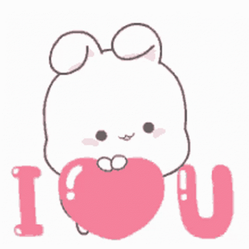 Cute Bunny I Love You GIF