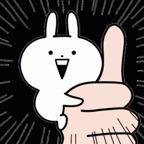 Cute Bunny Thumbs Up GIF