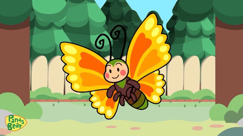 Cute Butterfly With Fluttering Wings GIF