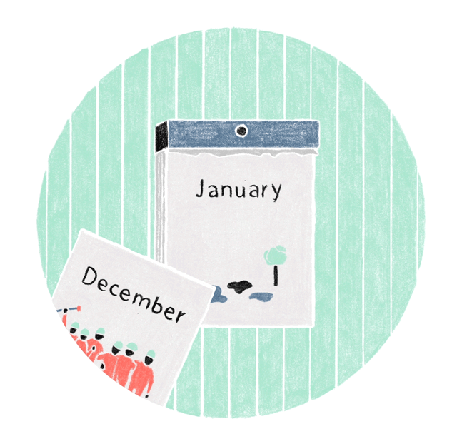 Cute Calendar Months Of The Year Flipping GIF