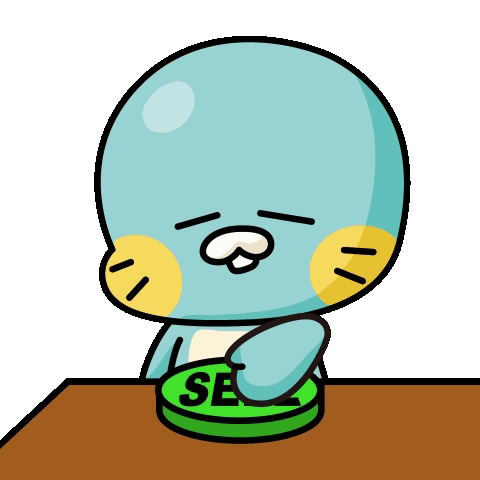 Cute Cartoon Cat Clicking Selling Button GIF