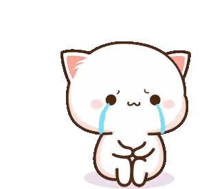 Cute Cartoon Cat Crying