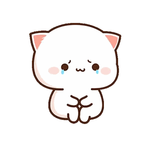 Cute Cartoon Cat Crying Tear