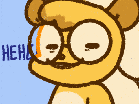 Cute Cartoon Chuckle GIF