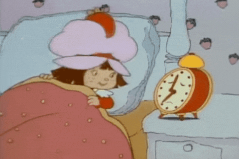Cute Cartoon Kid Waking Up Happy Monday GIF