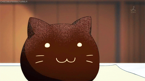 Cute Cartoon Kitty Chocolate Cake GIF