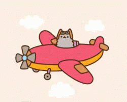 Cute Cat In Airplane GIF