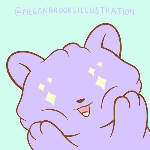 Cute Cat Sparkling Eyes Animated GIF