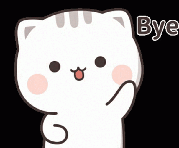 Cute Cat Sticker Bye Bye Gif | Gifdb.Com