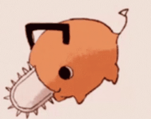 Cute Chainsaw Man Pochita Spinning GIF
