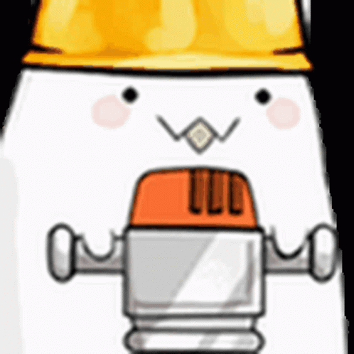 Cute Character With A Jackhammer GIF