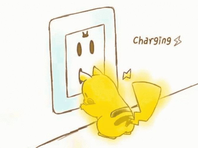 Cute Charging Pikachu GIF