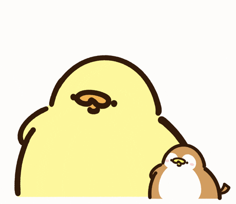 Cute Chibi Chicks Wearing Shades GIF