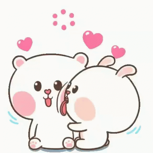 Cute Chibi Lick And Kiss GIF