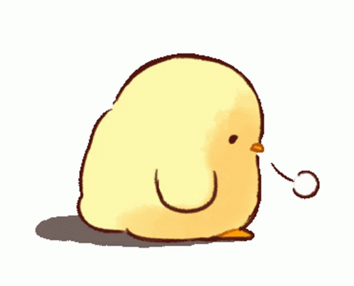 Cute Chick Big Sigh GIF