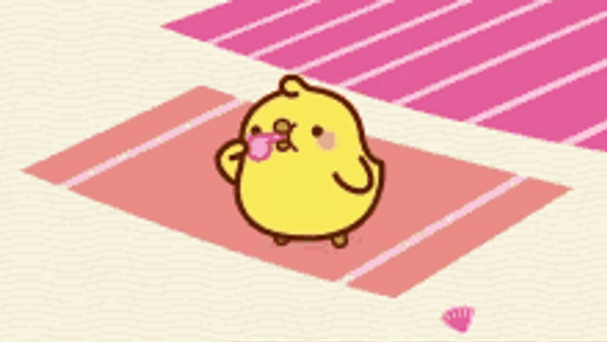 Cute Chick Piu Piu Molang Pink Whistle GIF