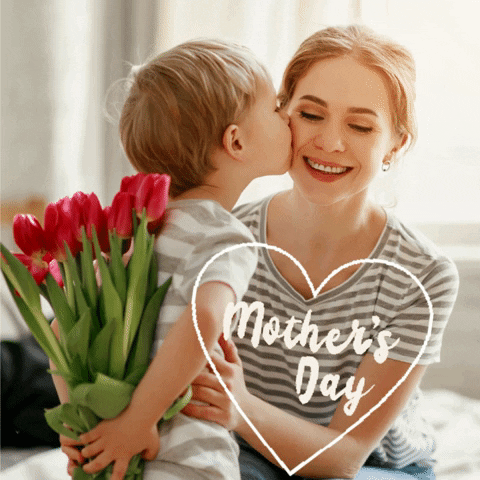 Cute Child Giving Flowers GIF