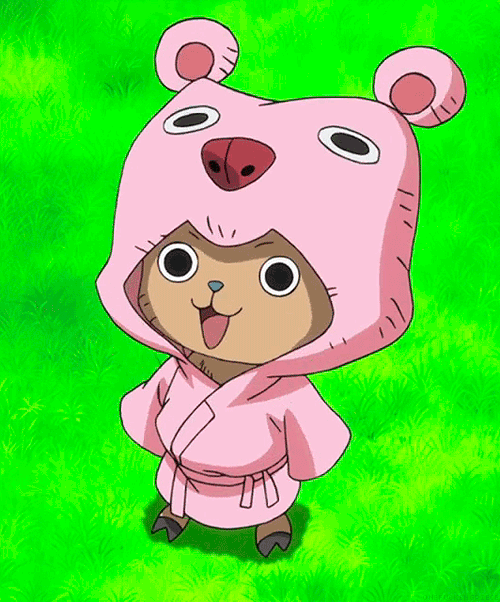 Cute Chopper Wearing Robe GIF