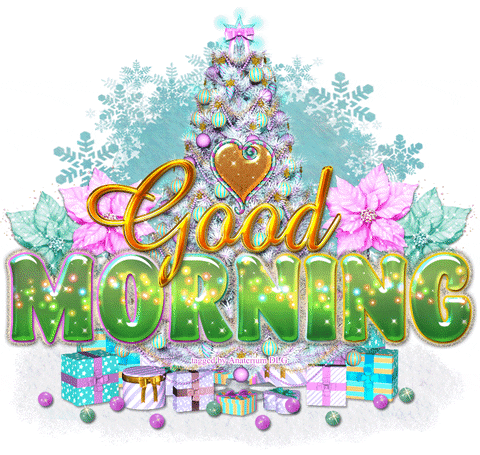 Cute Christmas Good Morning With Gifts GIF