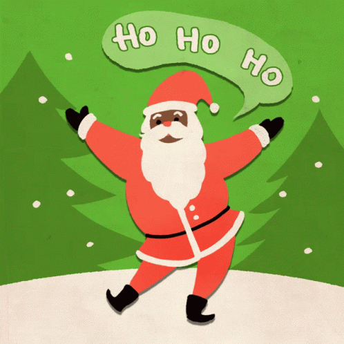 Cute Christmas Greeting Santa Ho Ho GIF