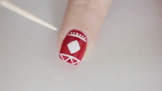 Cute Christmas Red Nail Polish GIF