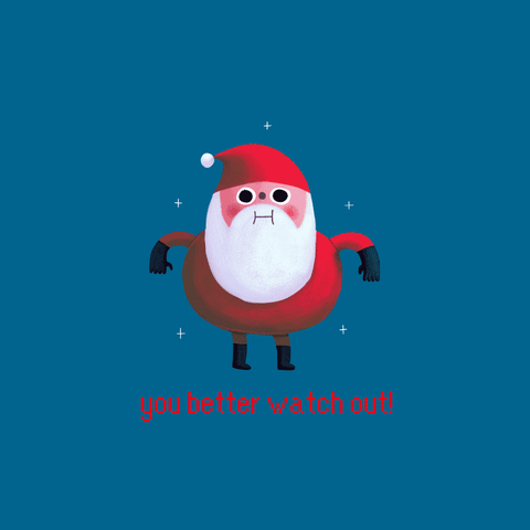 Cute Christmas Santa Wild & Excited GIF