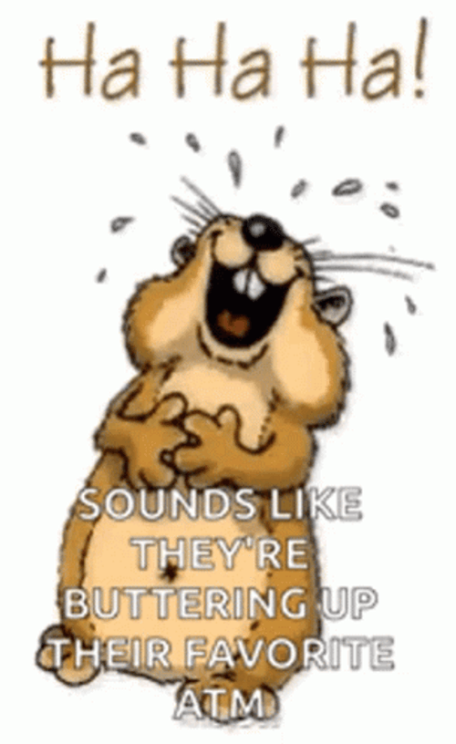 Cute Chubby Chipmunk Animated Laughing GIF