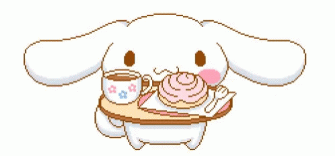 Cute Cinnamoroll Offering Food Tray GIF