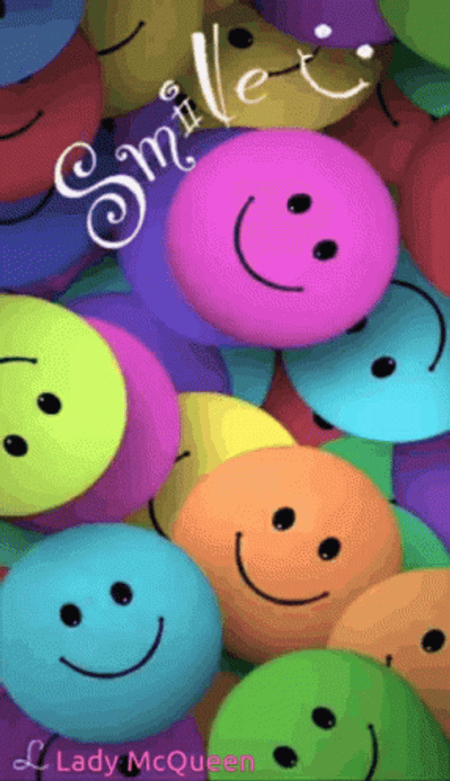 Cute Colorful Smiley Faces Emoji GIF