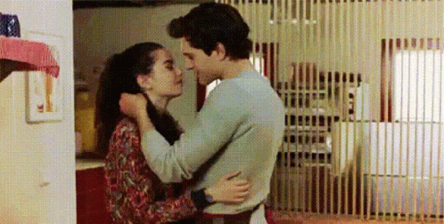 Cute Couple Gentle Kissing GIF