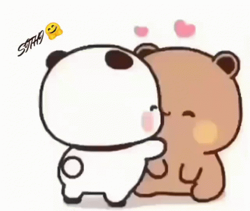 Cute Couple Sticker Kissing GIF