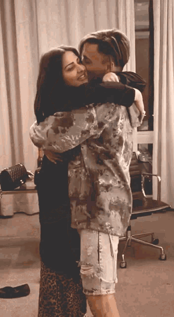 Cute Couples Smiling Hugging GIF