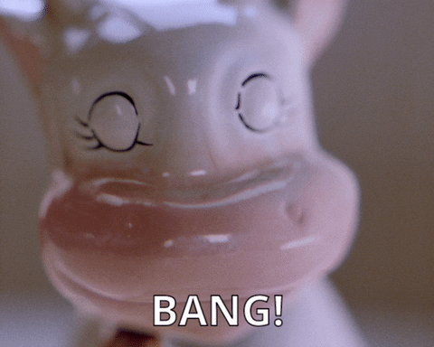 Cute Cow Bang Bang GIF