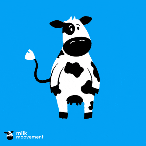 Cute Cow Dabbing GIF