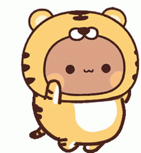 Cute Dancing Dudu Tiger Costume GIF