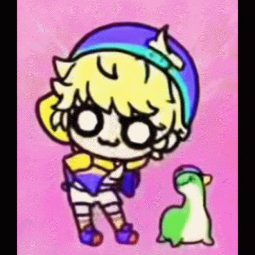 Cute Dancing Girl With Dino GIF