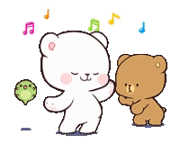 Cute Dancing Milk And Mocha GIF