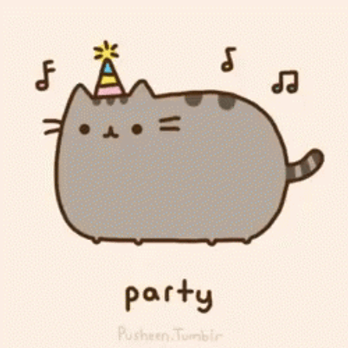 Cute Dancing Party Cat GIF