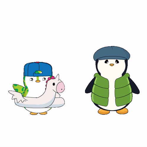 Cute Dancing Penguin Father And Son GIF