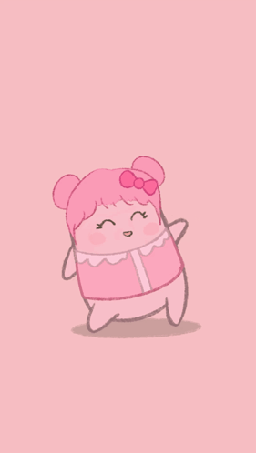 Cute Dancing Pink Potato GIF