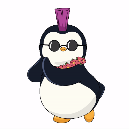 Cute Dancing Punk Penguin GIF