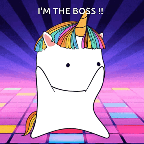 Cute Dancing Unicorn Boss GIF