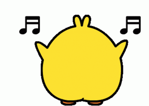 Cute Dancing Wiggly Chick GIF