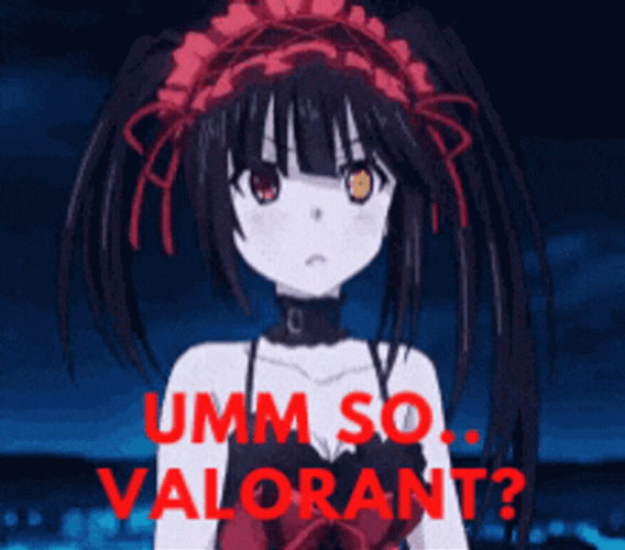 Cute Date A Live Kurumi Valorant Meme GIF